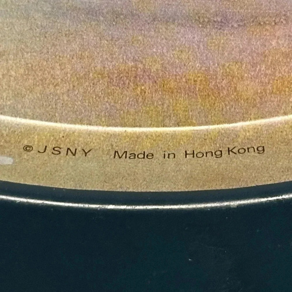 vintage duck farmhouse round accent tin dinner tray home accent piece - Picture 3 of 3